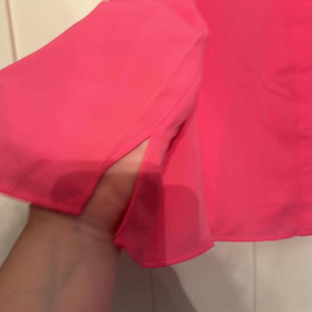 ELOQUII Hot Pink Sleeveless Blouse women’s size 20 NEW with tags - Picture 4 of 7